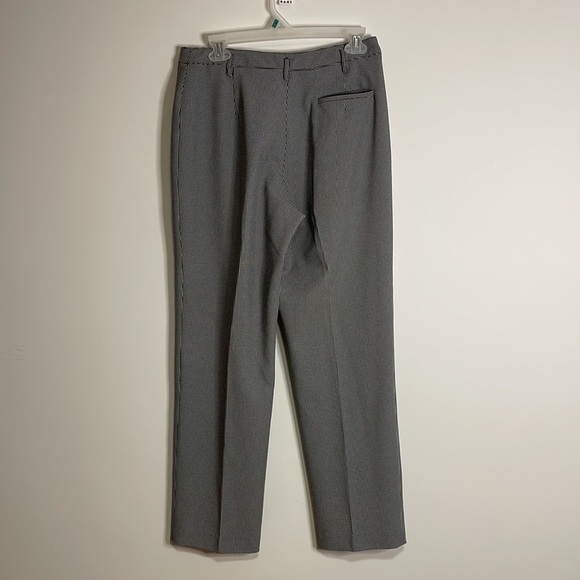 VTG 90s Career Business Pants Houndstooth Waist Trouser 10P Gray Contemporary - Picture 7 of 10